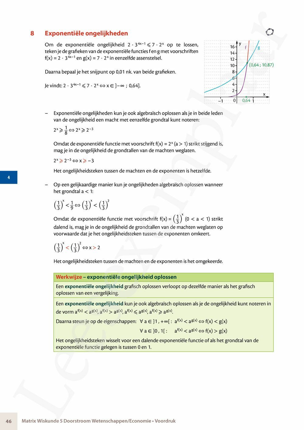 Preview: Matrix Wiskunde 5 Analyse deel 1: functieonderzoek Doorstroom Wetenschappen, Doorstroom Economie Handboek (incl. Pelckmans Portaal)