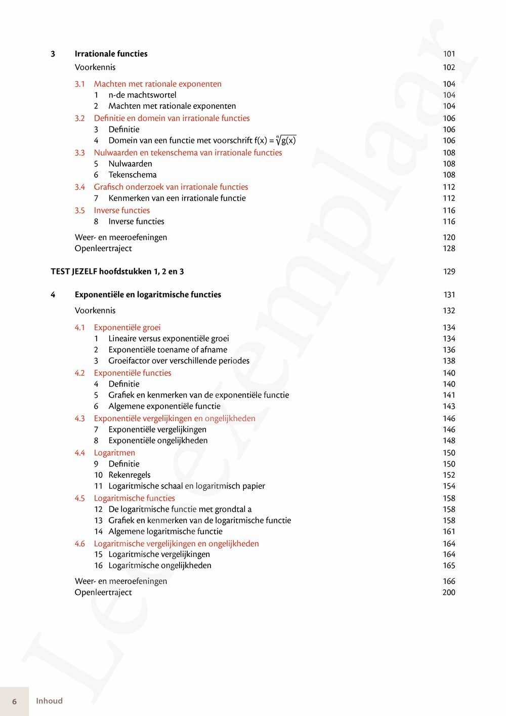 Preview: Matrix Wiskunde 5 Analyse deel 1: functieonderzoek Doorstroom Wetenschappen, Doorstroom Economie Handboek (incl. Pelckmans Portaal)