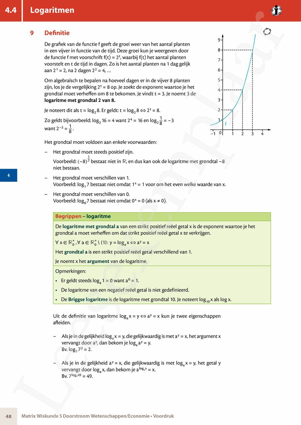 Preview: Matrix Wiskunde 5 Analyse deel 1: functieonderzoek Doorstroom Wetenschappen, Doorstroom Economie Handboek (incl. Pelckmans Portaal)