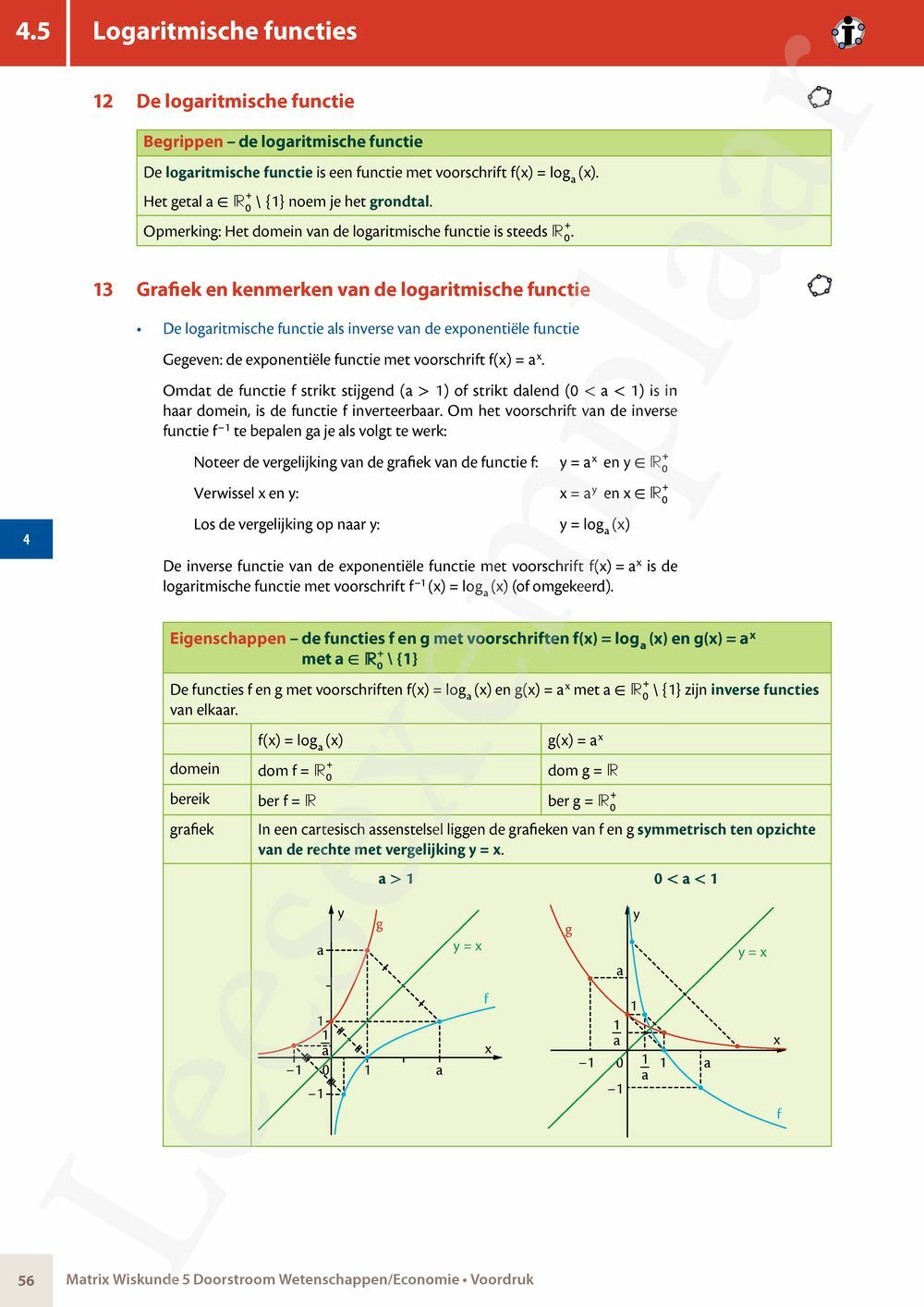 Preview: Matrix Wiskunde 5 Analyse deel 1: functieonderzoek Doorstroom Wetenschappen, Doorstroom Economie Handboek (incl. Pelckmans Portaal)