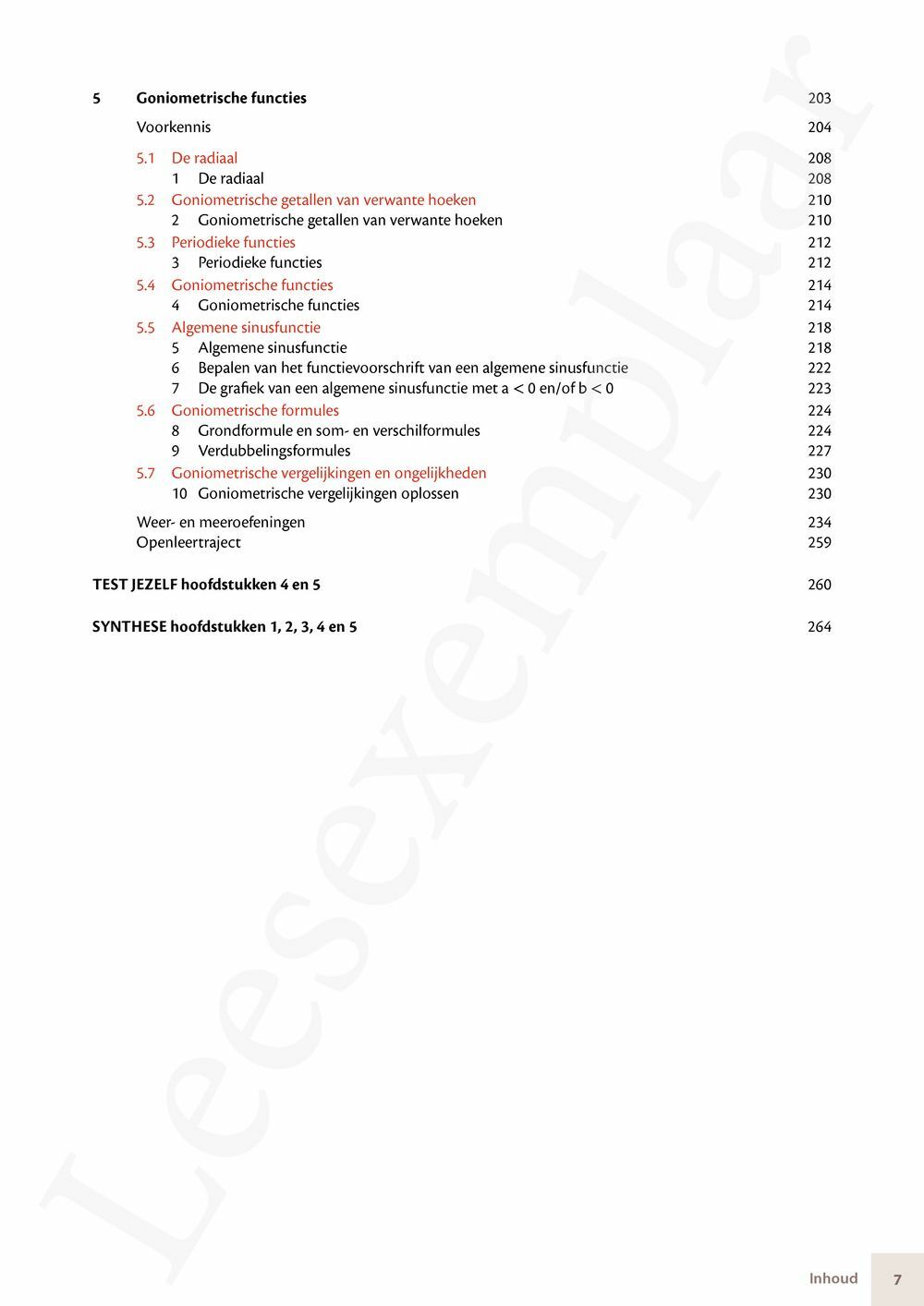 Preview: Matrix Wiskunde 5 Analyse deel 1: functieonderzoek Doorstroom Wetenschappen, Doorstroom Economie Handboek (incl. Pelckmans Portaal)