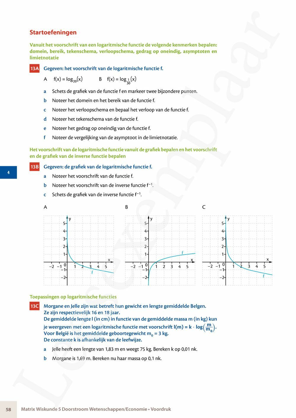 Preview: Matrix Wiskunde 5 Analyse deel 1: functieonderzoek Doorstroom Wetenschappen, Doorstroom Economie Handboek (incl. Pelckmans Portaal)