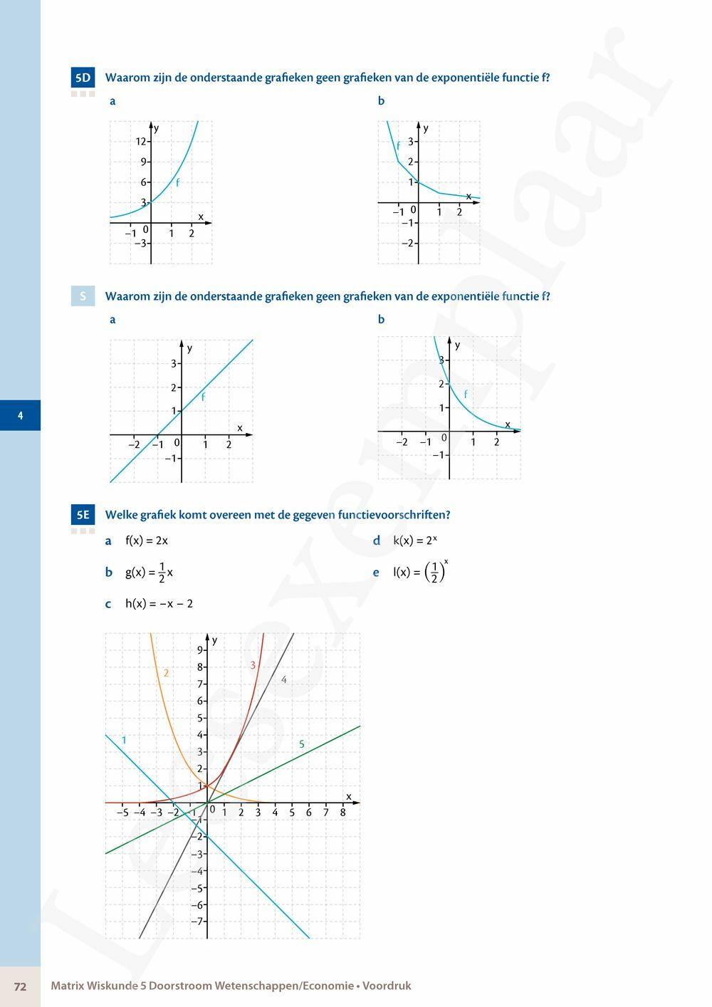 Preview: Matrix Wiskunde 5 Analyse deel 1: functieonderzoek Doorstroom Wetenschappen, Doorstroom Economie Handboek (incl. Pelckmans Portaal)