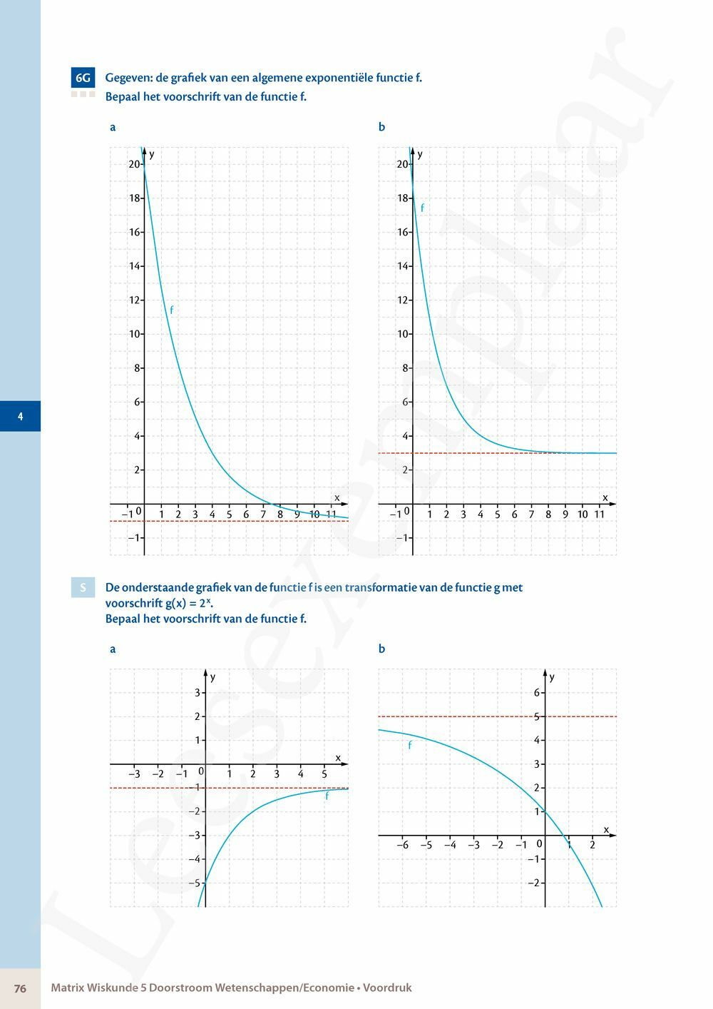 Preview: Matrix Wiskunde 5 Analyse deel 1: functieonderzoek Doorstroom Wetenschappen, Doorstroom Economie Handboek (incl. Pelckmans Portaal)