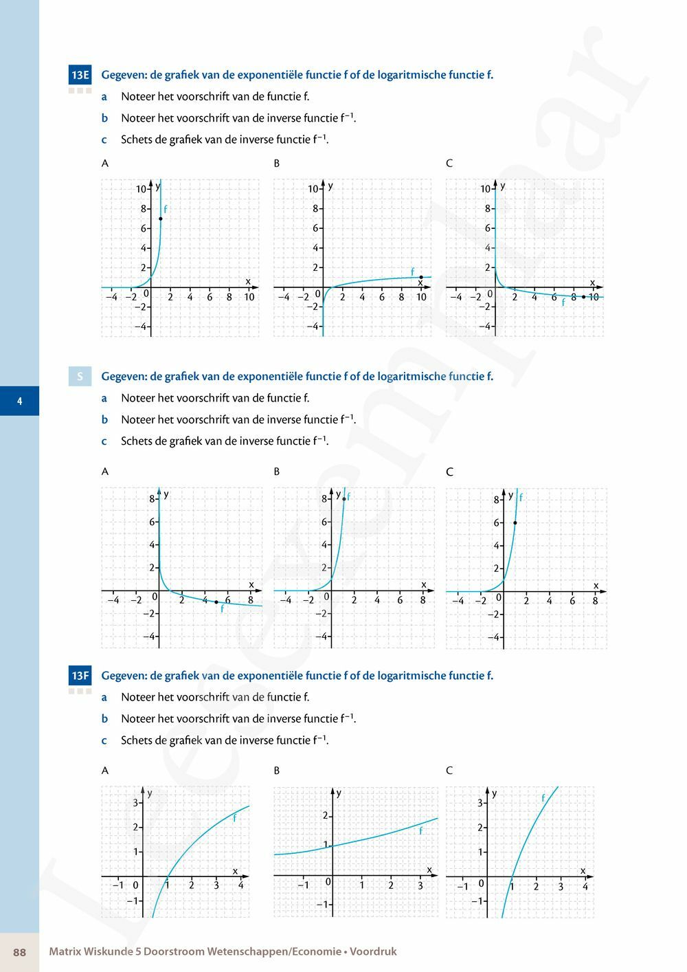 Preview: Matrix Wiskunde 5 Analyse deel 1: functieonderzoek Doorstroom Wetenschappen, Doorstroom Economie Handboek (incl. Pelckmans Portaal)