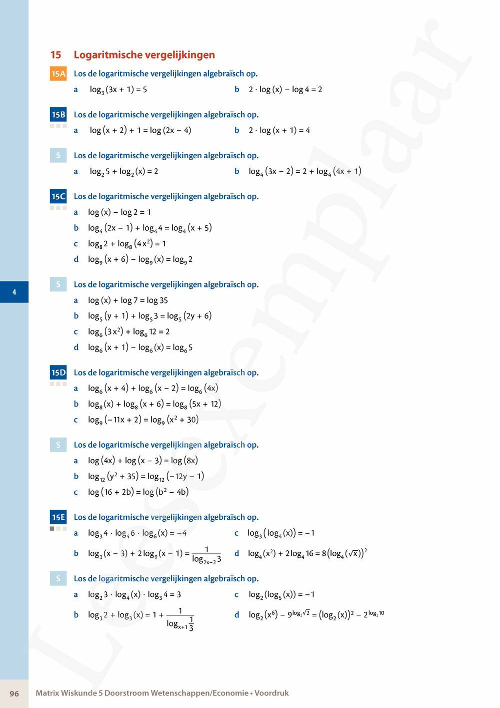 Preview: Matrix Wiskunde 5 Analyse deel 1: functieonderzoek Doorstroom Wetenschappen, Doorstroom Economie Handboek (incl. Pelckmans Portaal)