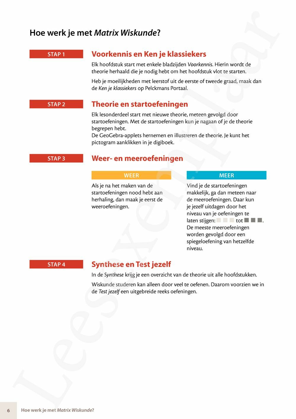 Preview: Matrix Wiskunde 5/6 Kansrekenen, statistiek Doorstroom Basis en Dubbele finaliteit Leerwerkboek (incl. Pelckmans Portaal)