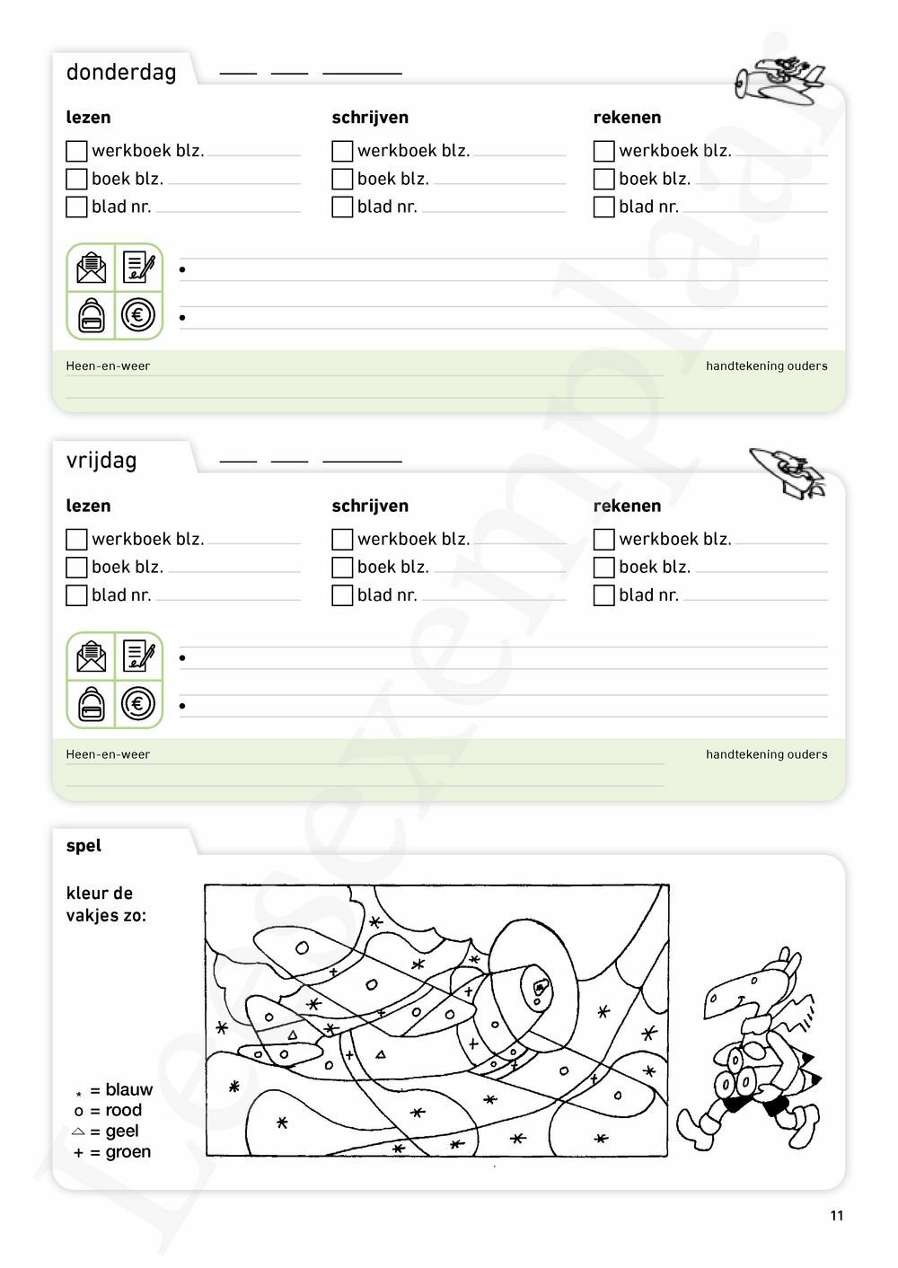 Preview: Schoolagenda eerste leerjaar