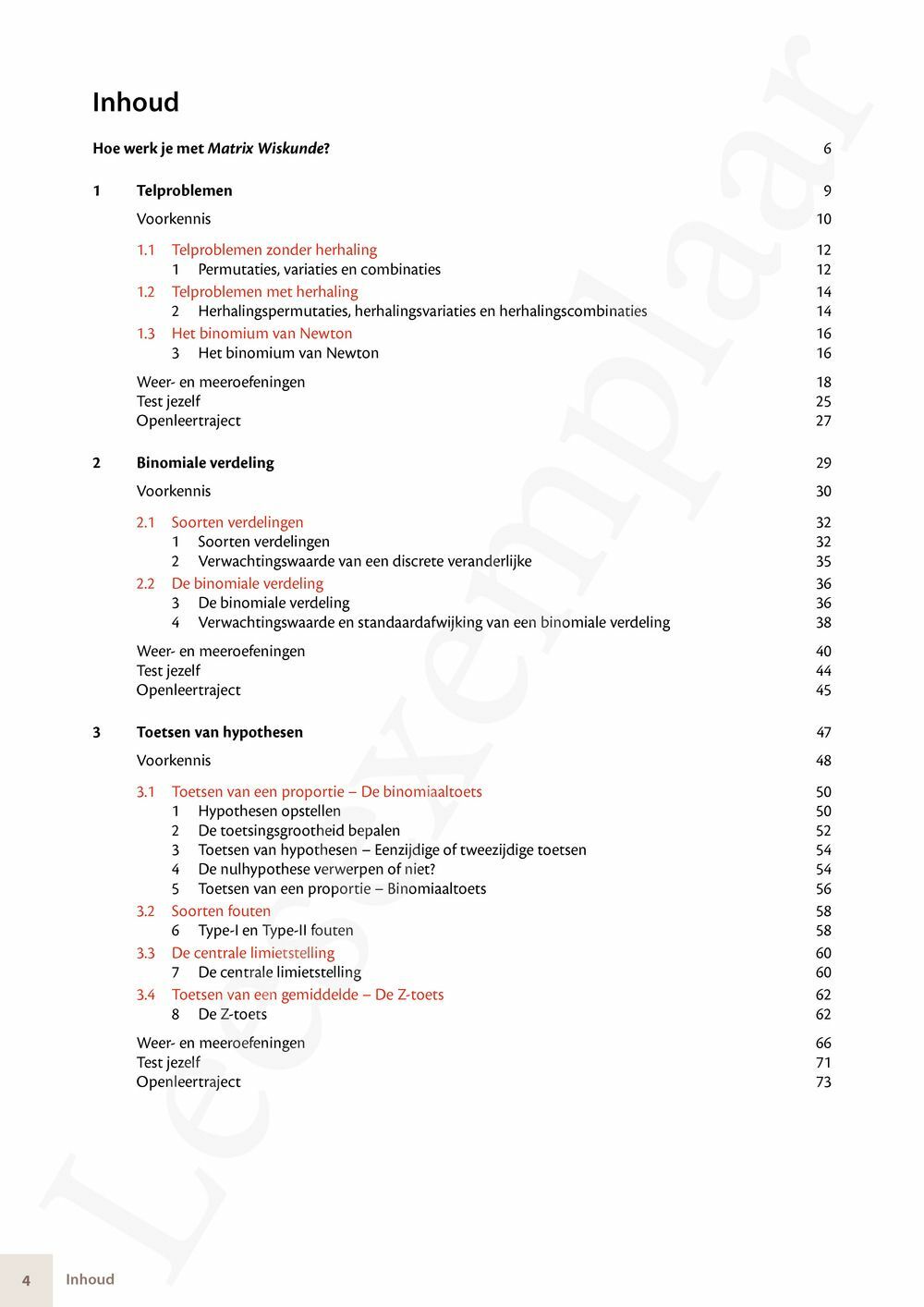 Preview: Matrix Wiskunde 6 Uitgebreide statistiek Doorstroom Basis Handboek (incl. Pelckmans Portaal)