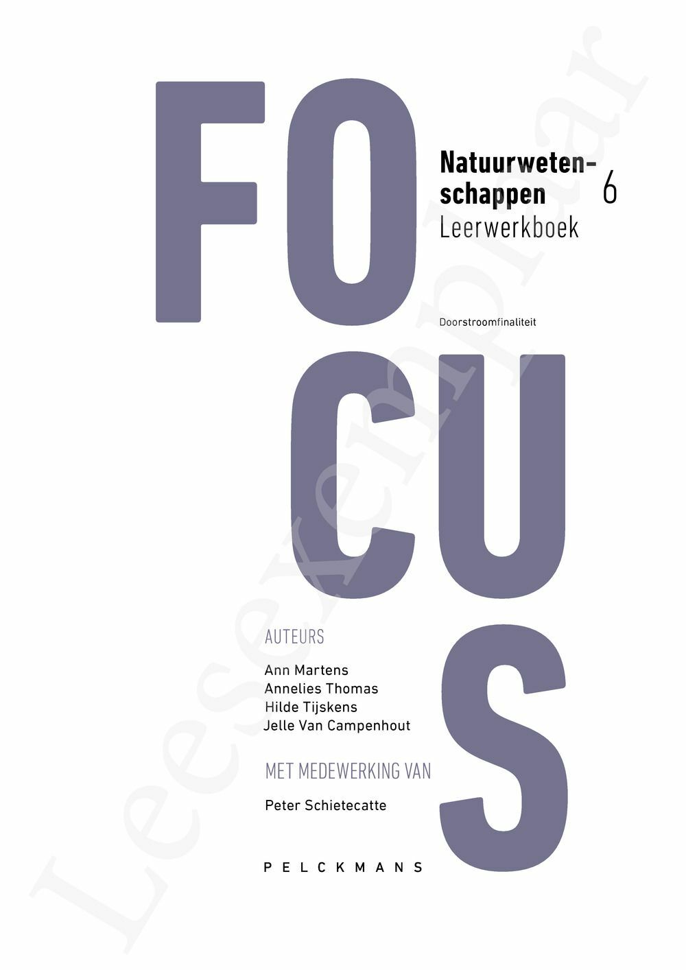 Preview: Focus Natuurwetenschappen 6 Leerwerkboek (incl. Pelckmans Portaal)