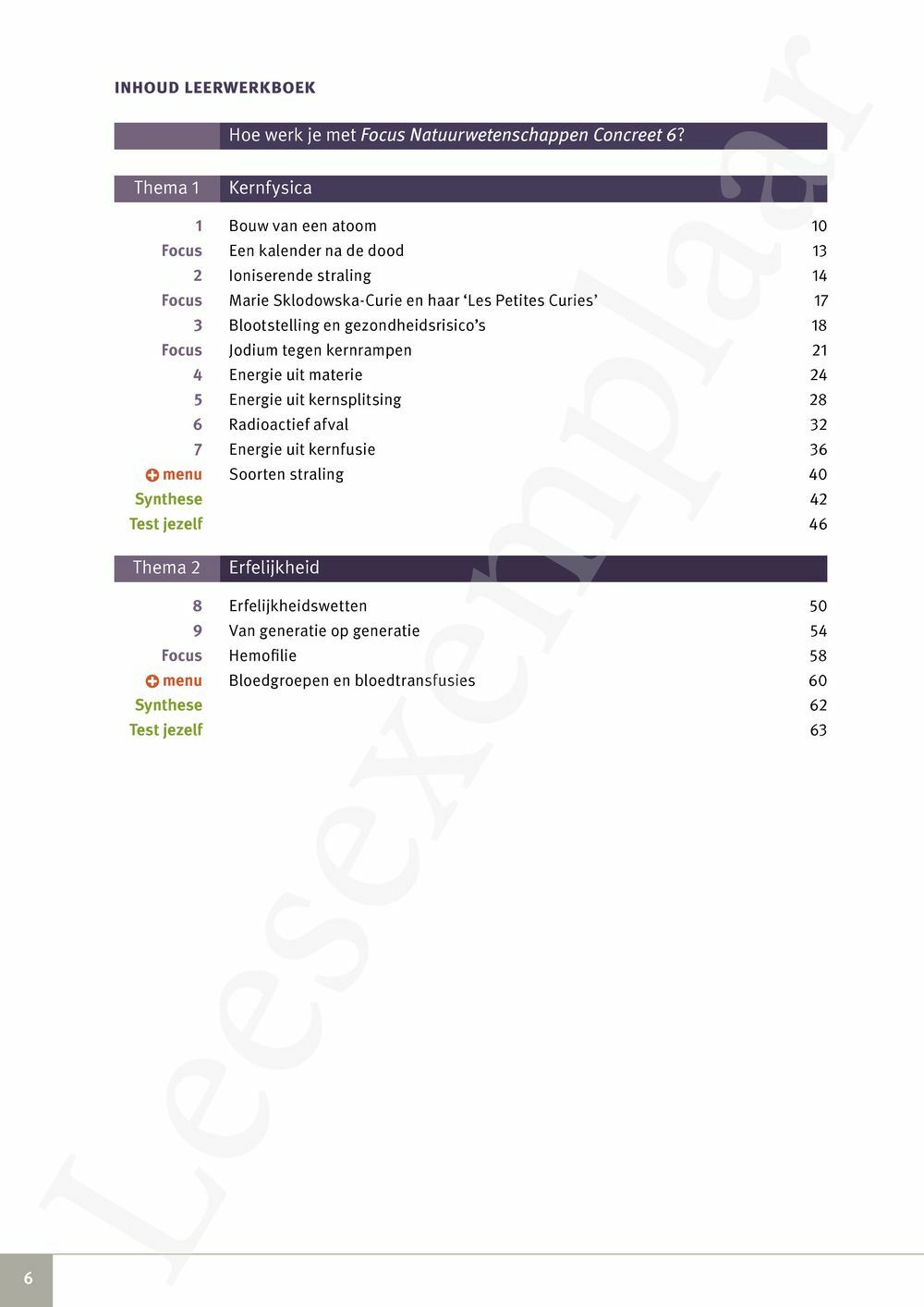 Preview: Focus Natuurwetenschappen Concreet 6 Leerwerkboek (incl. Pelckmans Portaal)