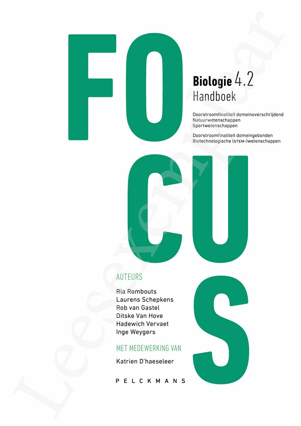 Preview: Focus Biologie 4.2 Handboek (incl. Pelckmans Portaal)