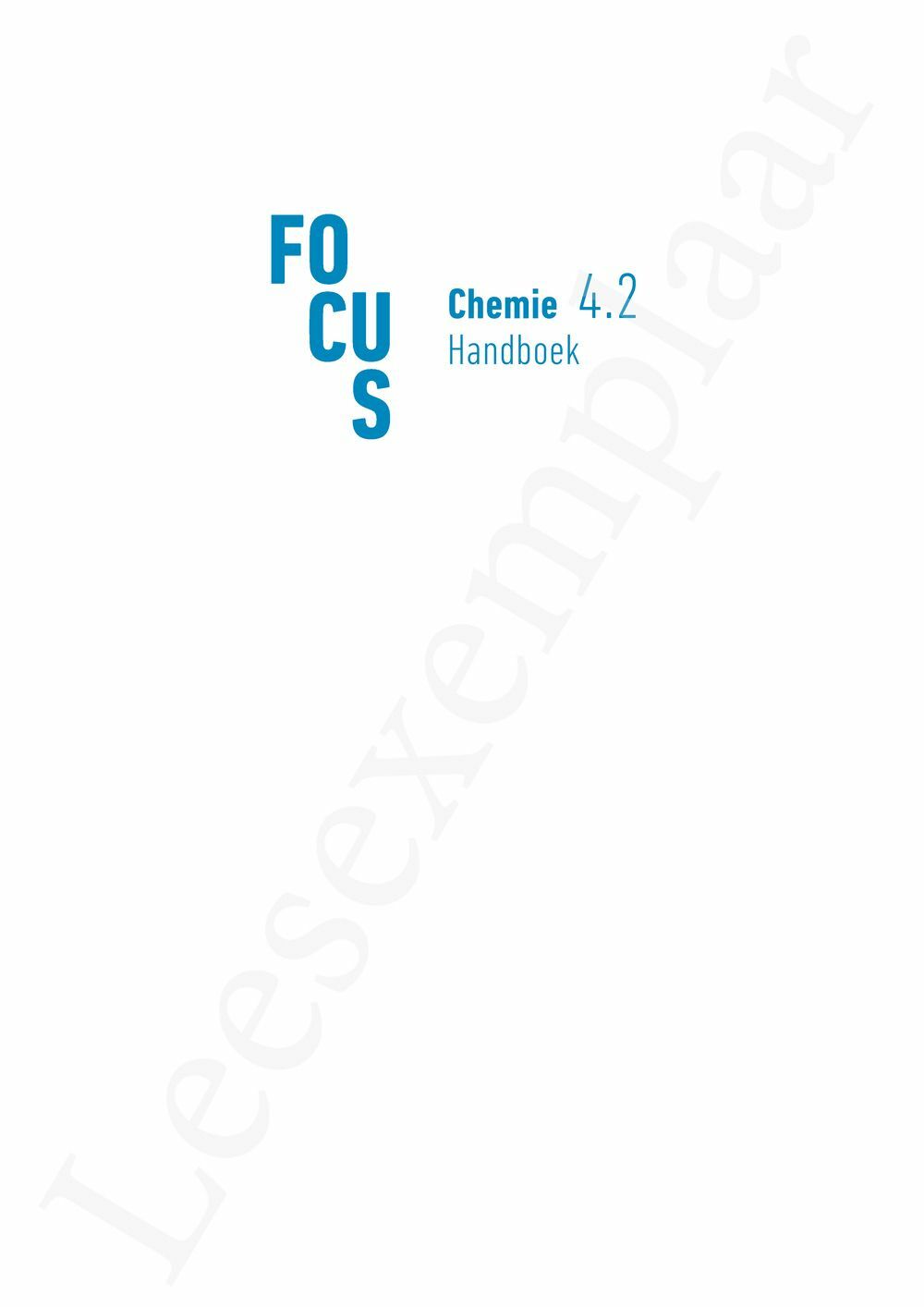 Preview: Focus Chemie 4.2 Handboek (incl. Pelckmans Portaal)