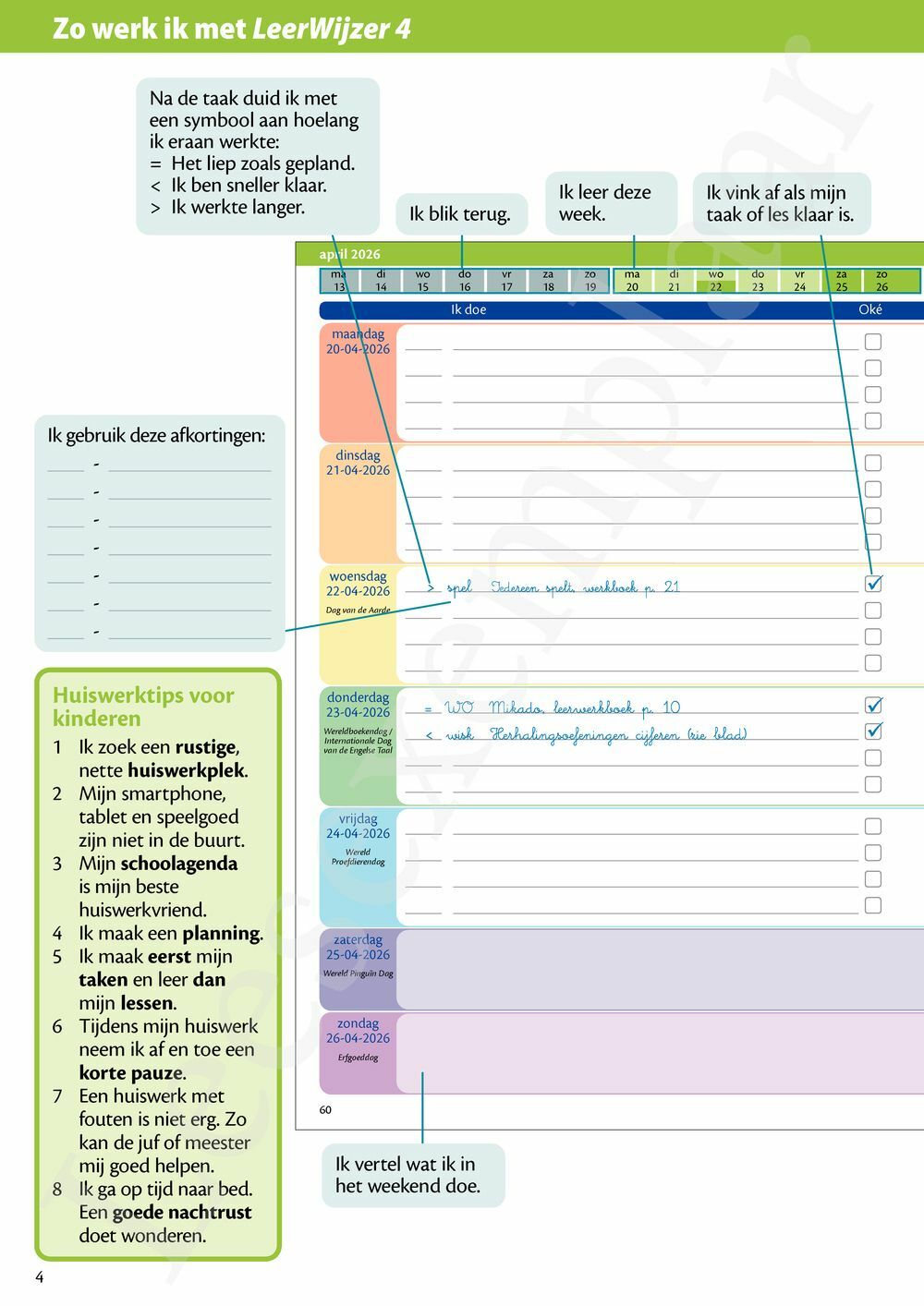 Preview: LeerWijzer 4de leerjaar 2025-2026