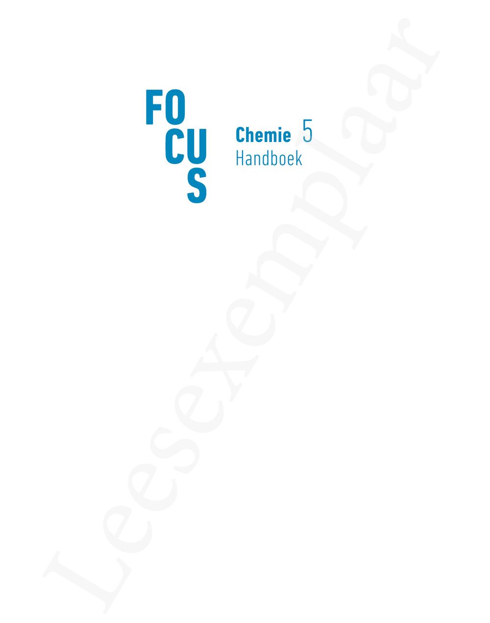 Preview: Focus Chemie 5 Handboek (incl. Pelckmans Portaal)